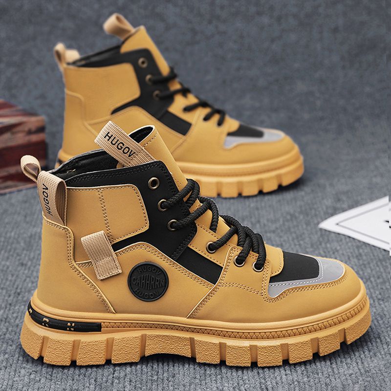劳保男鞋秋季防滑耐磨久站不累脚工装马丁靴男士户外运动工作板鞋