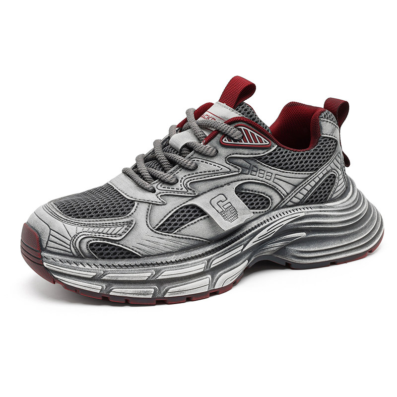 巴黎复古风做旧厚底老爹鞋男透气网布运动休闲鞋百搭四季低帮轻便,流行男鞋,老爹鞋,淘宝优惠券,粉丝福利购,淘宝优惠卷