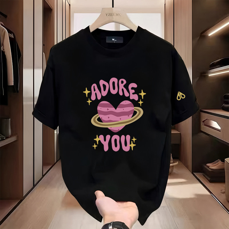 剪刀四季美式休闲风短袖T恤男女同款字母印花宽松圆领套头上衣潮,女装/女士精品,T恤,淘宝优惠券,粉丝福利购,淘宝优惠卷