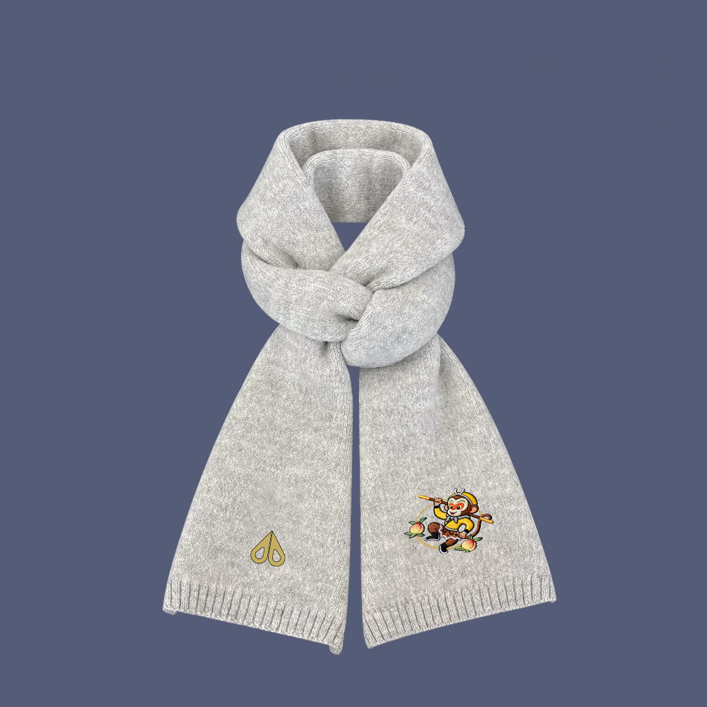 剪刀四季日常休闲针织围巾男女同款秋冬保暖时尚围脖情侣猴年限定