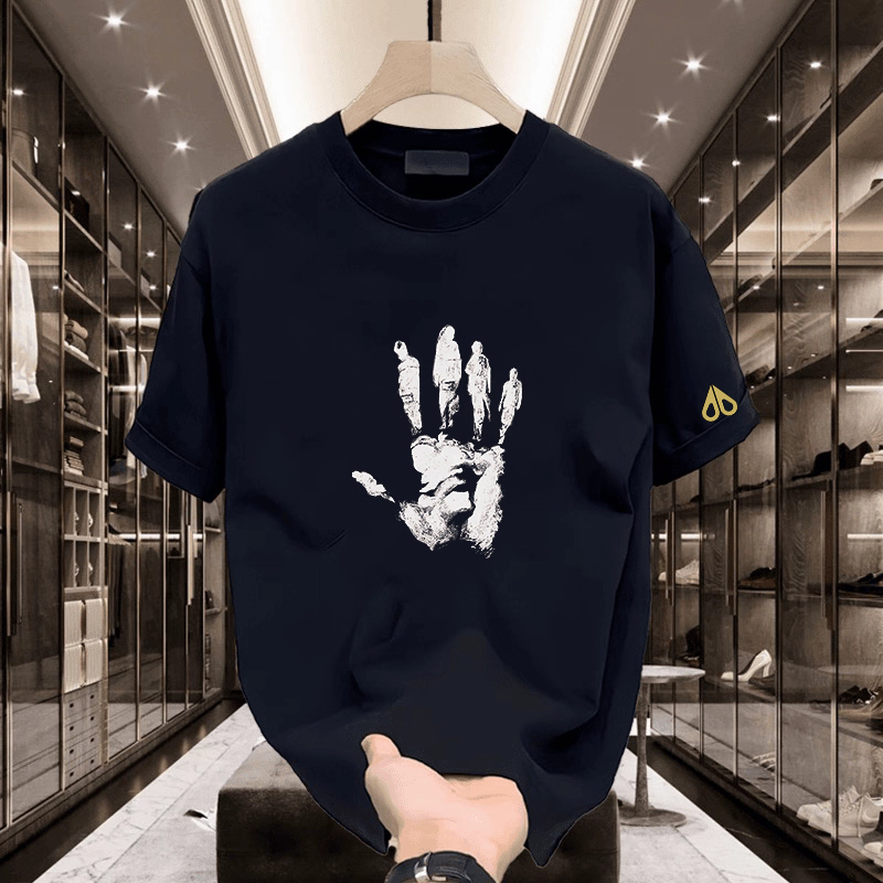 剪刀四季潮牌手印印花短袖T恤男宽松圆领重磅百搭休闲圆领上衣潮,女装/女士精品,T恤,淘宝优惠券,粉丝福利购,淘宝优惠卷