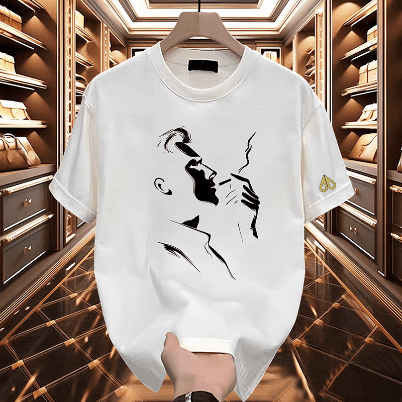 剪刀四季潮牌宽松短袖T恤男女同款创意人物印花圆领套头百搭上衣,女装/女士精品,T恤,淘宝优惠券,粉丝福利购,淘宝优惠卷