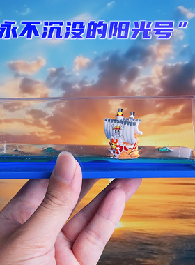 海贼王手办船桑尼号漂流瓶路飞索隆手办阳光号摆件男生生日礼物