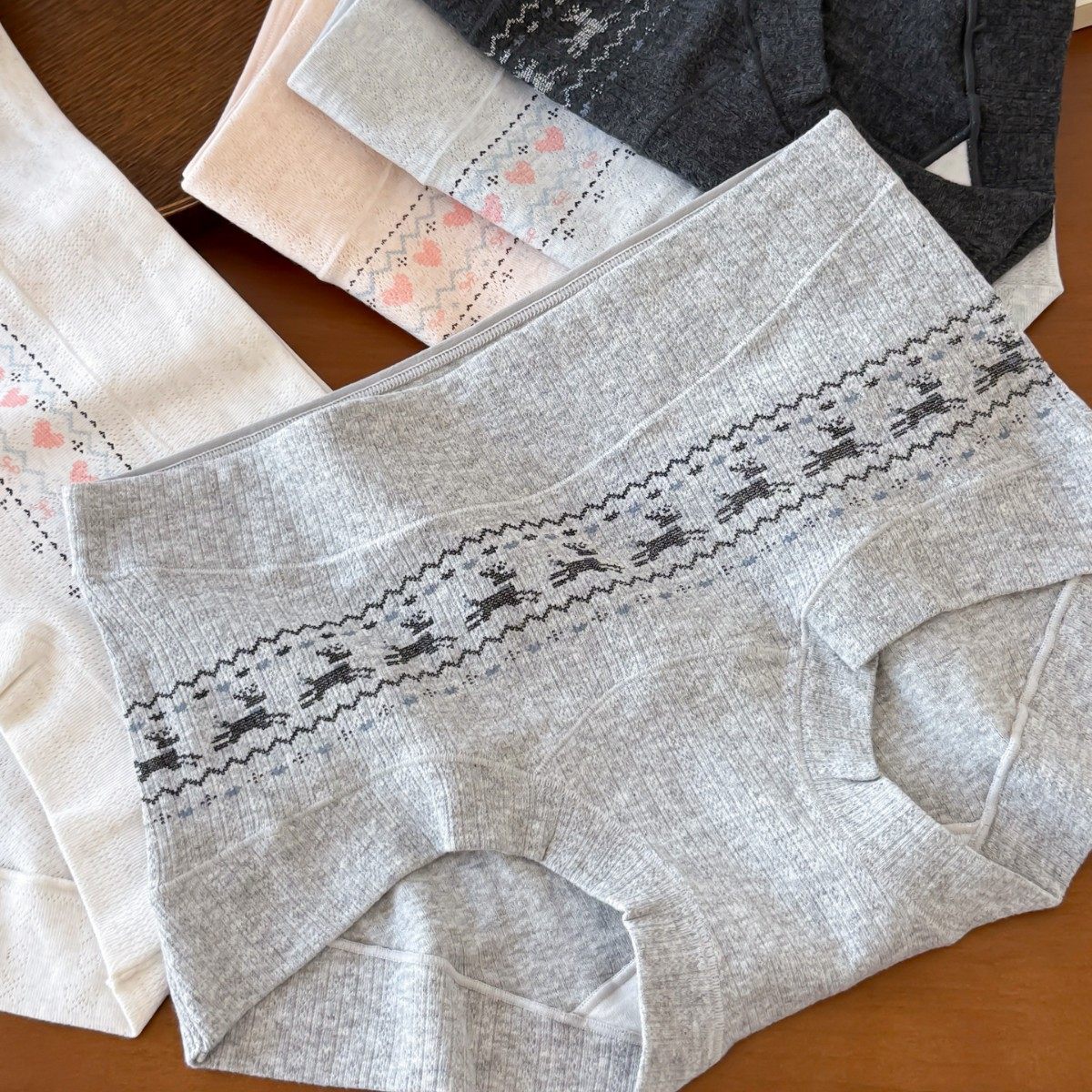 9711费尔岛内裤女士中高腰女内裤麋鹿A类新疆棉小平角纯棉加裆10A,女士内衣/男士内衣/家居服,男三角内裤,淘宝优惠券,粉丝福利购,淘宝优惠卷