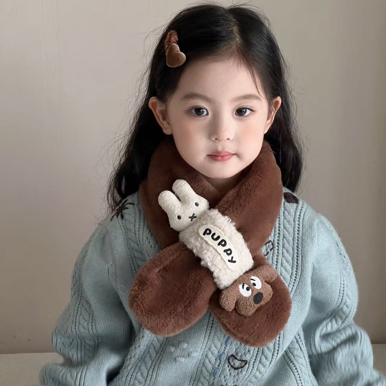 秋冬儿童卡通保暖围巾女韩版可爱狗狗兔潮流宝宝毛绒保暖围脖加厚,童装/婴儿装/亲子装,围巾,淘宝优惠券,粉丝福利购,淘宝优惠卷