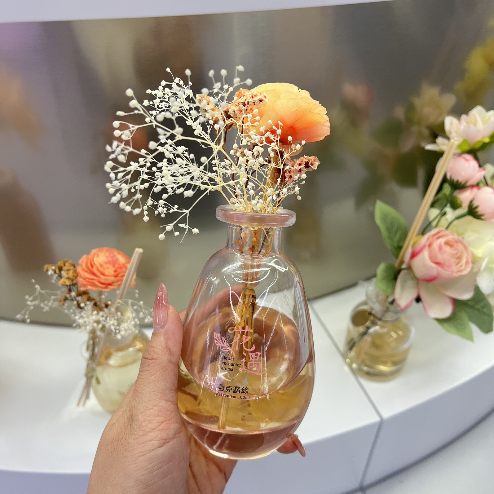 夏克露丝新款挥发香薰858熏香花遇挥发液体干花香薰棒室内酒店香