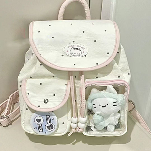 少女心新款可爱通勤书包痛包透明手提包迷你大容量双肩包背包学生