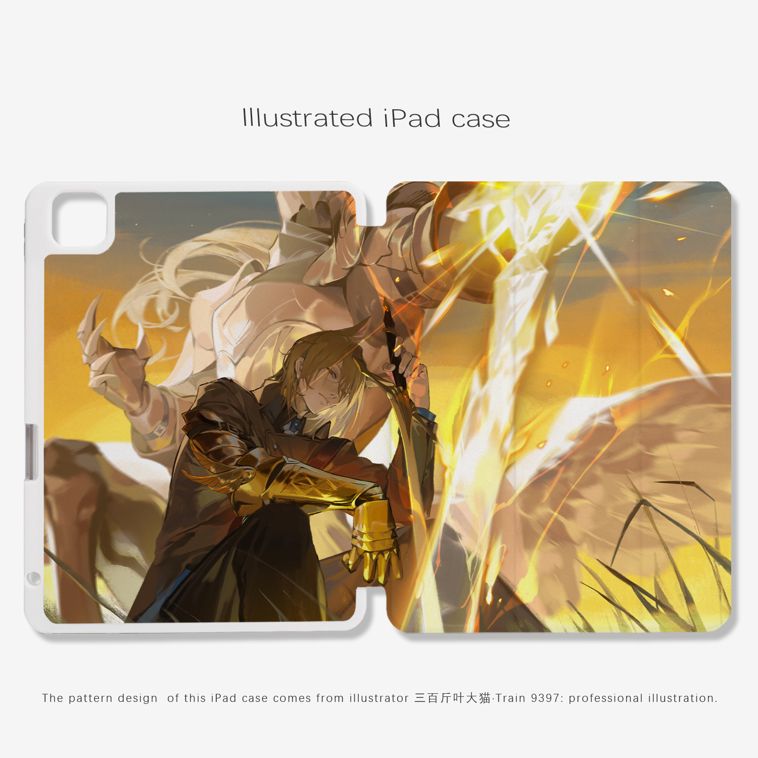 9397三百斤叶大猫ipad平板壳适用于ipadpro2018/2020/2024 10.9 11寸12.9寸13寸白色机壳
