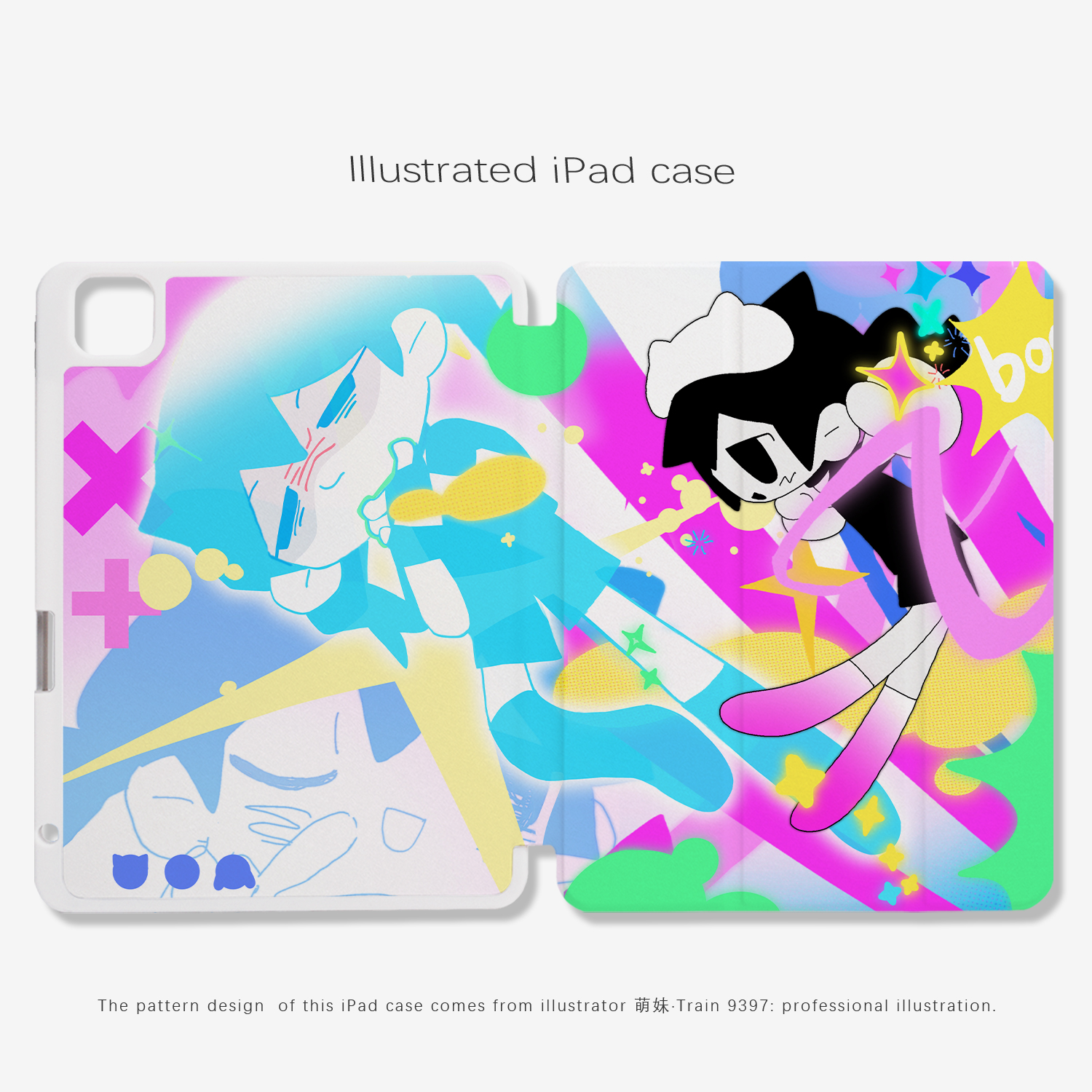 9397萌妹ipad平板壳适用于ipadpro2018/2020/2024 10.9 11寸12.9寸13寸白色机壳