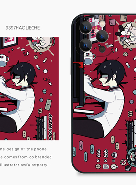 9397号列车x插画师：awfulartparty联名4正版手机壳适用于苹果17Promax16Pro15华为p60p70pro小米17vivooppo