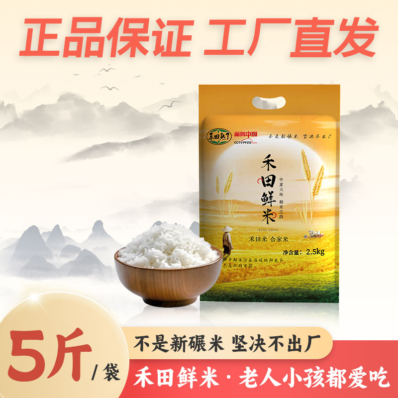 优质禾田鲜米大米长粒猫牙香米5斤农家种植长粒香米