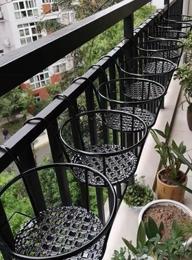 Balcony railing flower rack railing hanging flower pot shelf