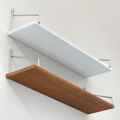 Suspended wall-mounted shelves and wall-mounted partitions