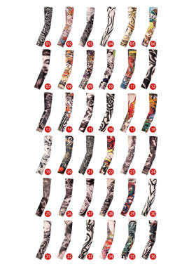 wholesale 1只男女防晒套袖手袖夏骑行纹身袖套tattoo sleeves
