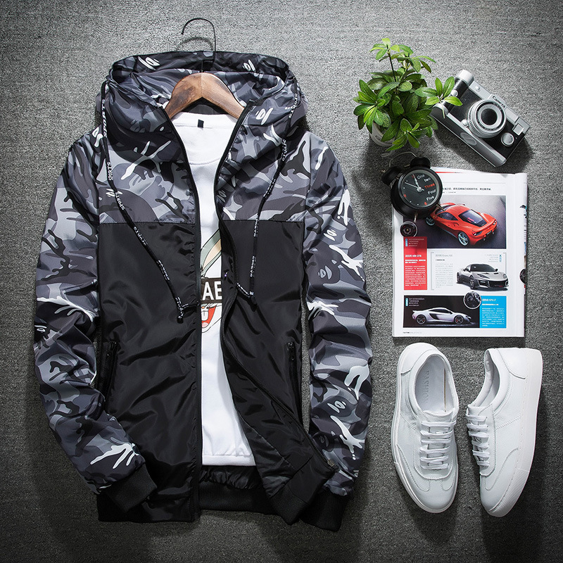 Spring Autumn Mens Camouflage Jacket Men Windbreaker Coat 男装 夹克 原图主图