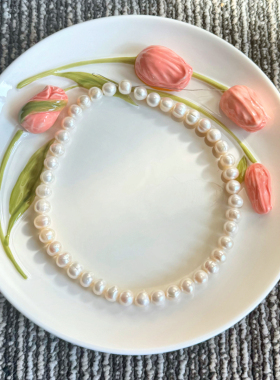 天然淡水珍珠项链女9-10m高级锁骨链