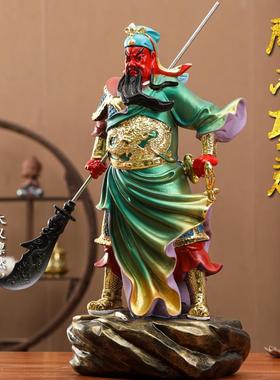 奉圣公君礼像供家关财帝招开关业武品43827摆关神二神爷树脂关用