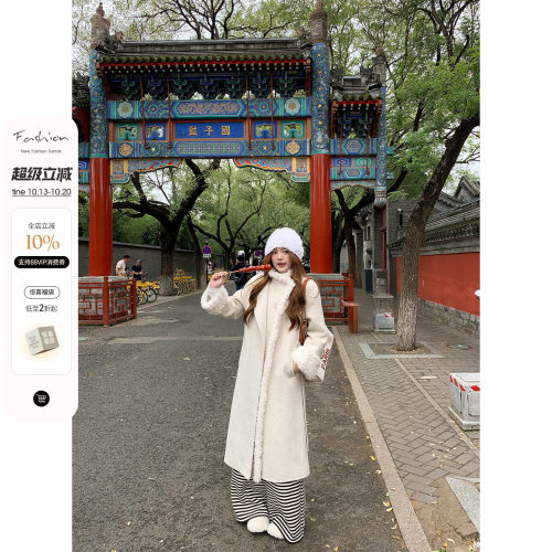你的鱼 西西里冬雪 微胖mm 长短款直筒毛呢外套气质保暖初冬外套