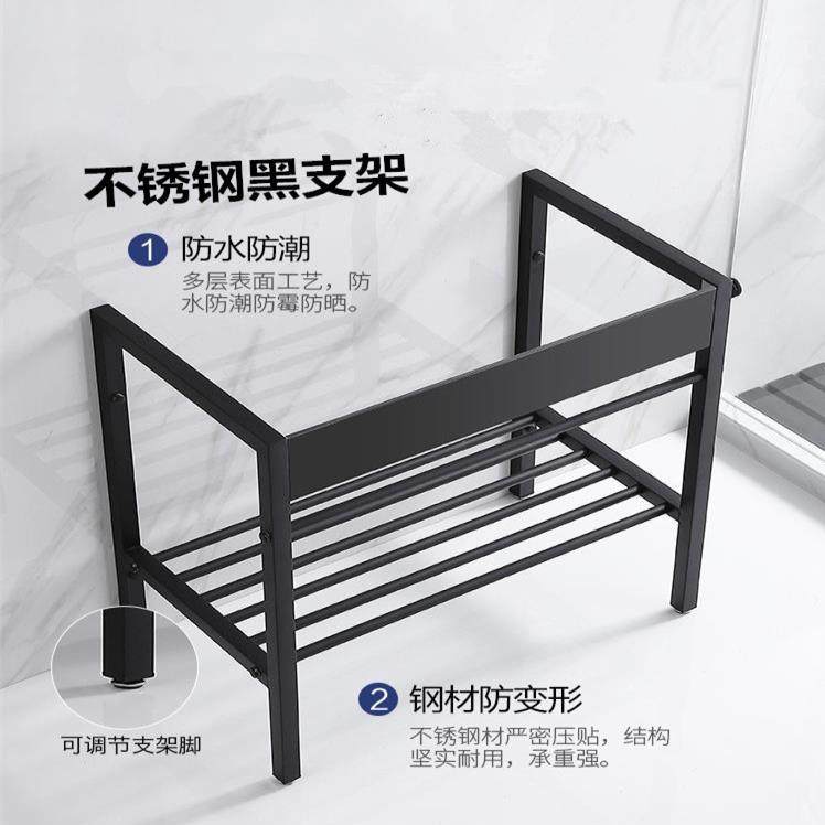 免打孔双层落地不锈钢加厚支架卫生间陶瓷盆架子洗衣盆落地式支架