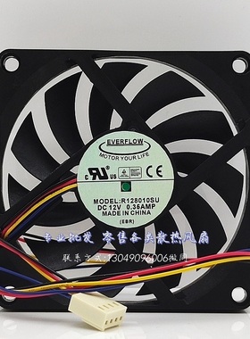 EVERFLOW R128010SU 8010 12V 0.35A 8CM 大风量超薄散热风扇