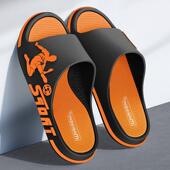 拖鞋 男款 夏季 超大码 外穿浴室防滑洗澡软底踩屎感凉拖鞋 超厚底情侣