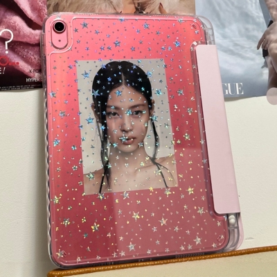 iPad亚克力翻盖笔槽保护壳