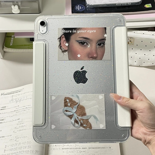 可爱甜美奶白色适用于ipad笔袋壳