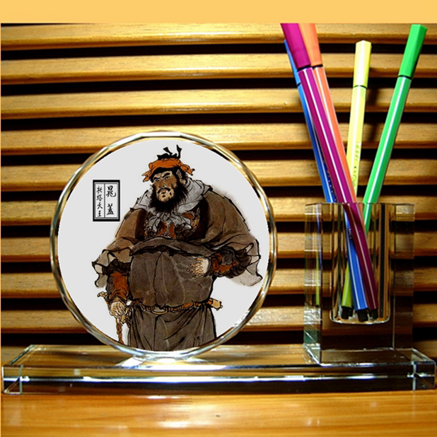 晁盖纪念品摆设收藏品礼物水浒传礼品模型水泊梁山工艺品笔筒摆件