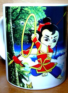 哪吒水杯西游记封神演义摆件茶杯纪念品摆设三太子礼物陶瓷茶杯