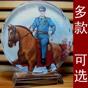 刘伯承摆设纪念品礼物十大元帅收藏品八路军工艺品模型水晶摆件