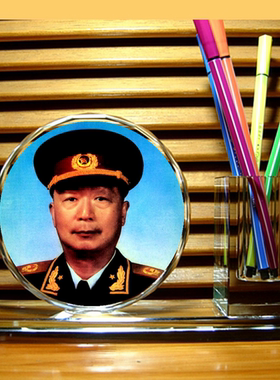 聂荣臻摆设纪念品礼品十大元帅收藏品军事家人偶模型水晶摆件笔筒