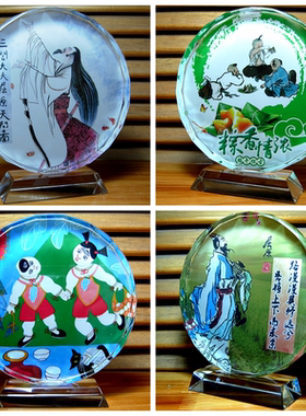 端午节礼物屈原纪念品礼品装饰摆设赛龙舟传统节日工艺品水晶摆件