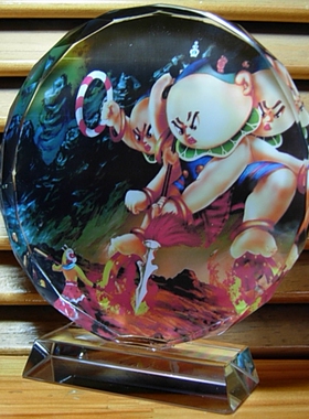 哪吒礼品西游记收藏封神演义纪念品摆设三太子工艺品摆设水晶摆件