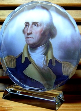 乔治华盛顿装饰品礼品收藏品摆件美国总统工艺品模型礼品水晶摆设