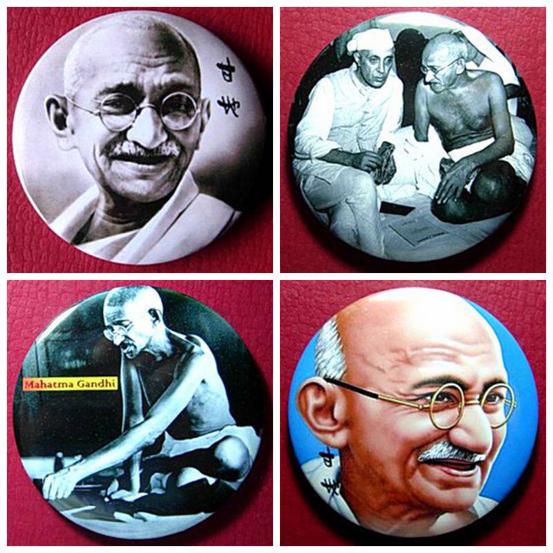圣雄甘地胸针纪念品礼物装饰品挂件印度礼品徽章胸章收藏品纪念章