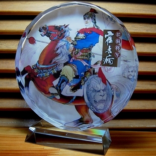 霍去病摆设装饰品纪念品礼物礼品模型收藏品工艺品西汉水晶摆件