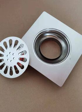 5寸15*15大号工程110地漏防臭加厚不锈钢304地漏75.90室外4寸地漏