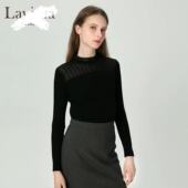 ZAR 长袖 家 新款 通勤气质修身 打底蕾丝针织衫 女