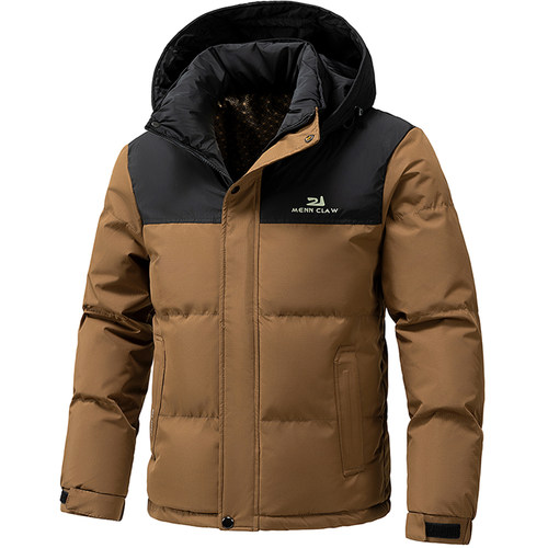 可拆帽子棉袄男加棉厚