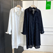 裙设计感小众百搭长袖 圆点衬衫 外套上衣潮 时尚 外贸原单意大利女装