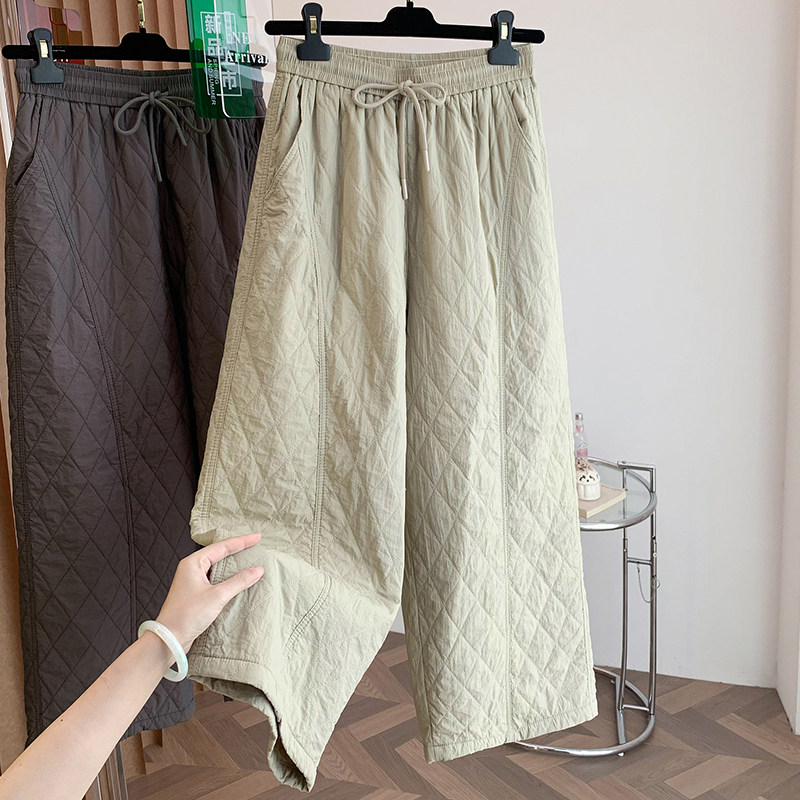棉裤女外穿2025年冬季新款版型超好看的裤子加棉直筒阔腿九分裤潮,女装/女士精品,棉裤/羽绒裤,淘宝优惠券,粉丝福利购,淘宝优惠卷