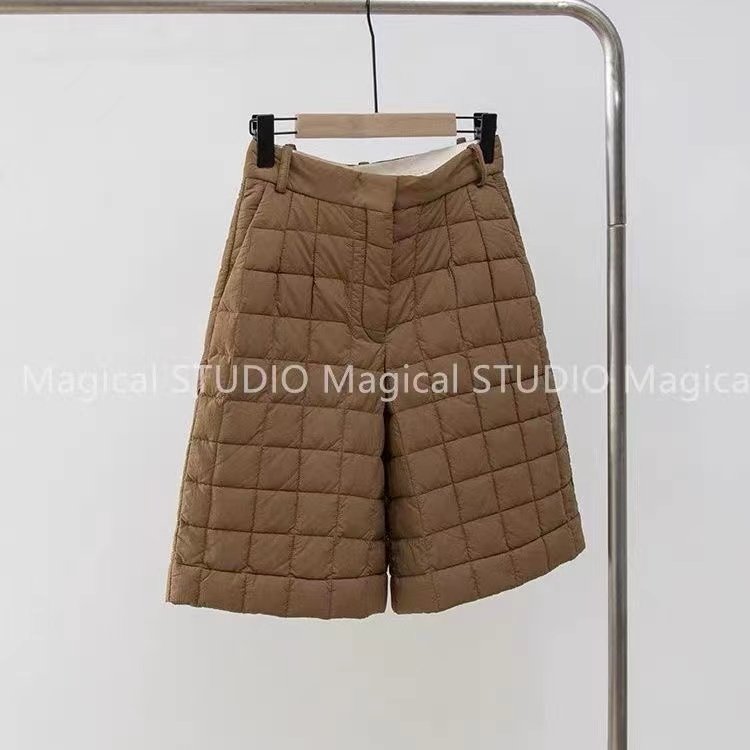 羽绒棉阔腿五分裤百搭靴裤