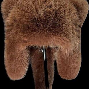 冬季新款浣熊帽子狐狸毛毛保暖雷锋可爱洋气毛绒护耳加厚时尚亲子