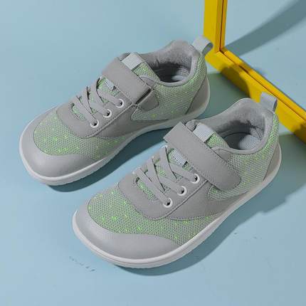 外贸捡漏儿童鞋4E宽楦赤足鞋25-37码童鞋男童宽头平底运动鞋女童