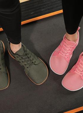 外贸4E宽楦宽脚赤足运动鞋户外露营鞋男女综合训练鞋零落差健身鞋