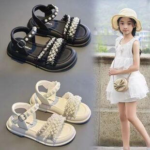 品牌女童凉鞋夏季2025新款爆款中大童儿童软底运动洋气女孩公主鞋