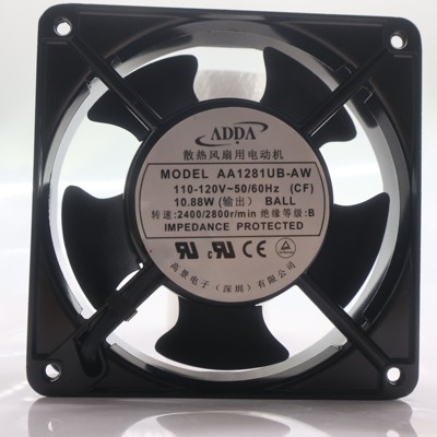 ADDA 12cm AA1281UB-AW 12038 110V/120V 0.27A/0.23A 散热风扇