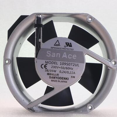 三洋 17251 115/230V 109S072UL 0.24/0.22A 17.2CM 金属机柜风扇