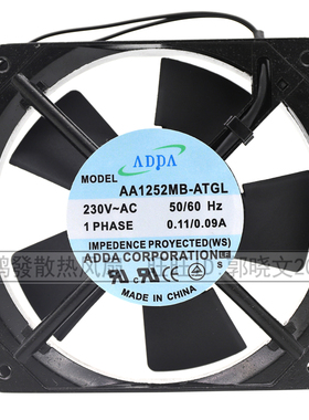 ADDA AA1252MB-ATGL 230V 0.11/0.09A 12CM 12025 轴流风机