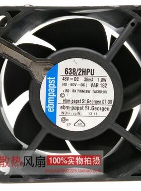 TYP 638/2HPU 德国EBMPAPST 6025 48V 1.8W 6厘米 防水变频器风扇
